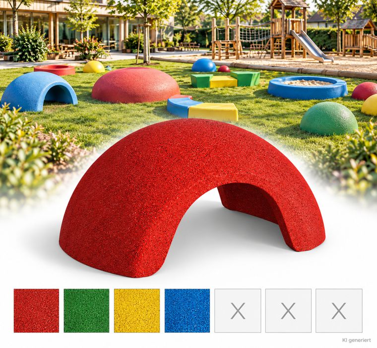 Play worlds for toddlers in yellow, green, blue, and red